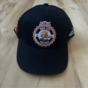 Grand Rapids Griffins Beer City Hat Detroit Red Wings AHL Team Black New SGA